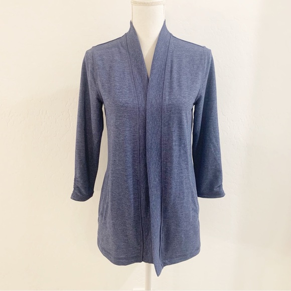 T by Talbots Petite Blue Pockets Open Cardigan Size SP - Picture 1 of 14